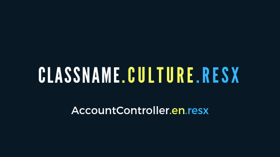 RESX file name for AccountController class and english culture.